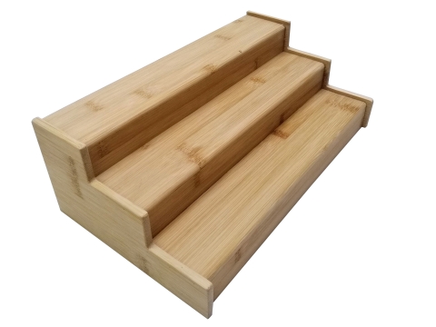 Bamboo spice rack expandable